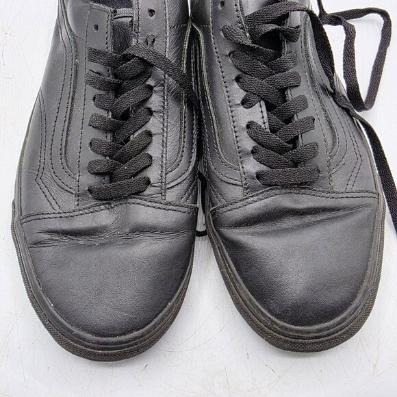 Vans Old Skool Classic Tumble Mens 10 Triple Black Mono Shoes Vansguard Protect - Picture 10 of 14